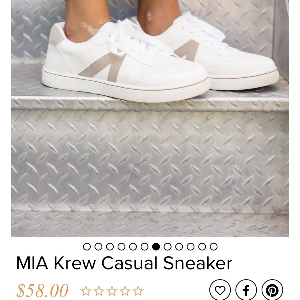 Mia Shoes | Mia Casual Sneakers | Color:Tan/White | Size 6.5